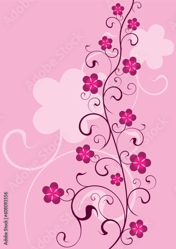 abstract floral and nature background - vector illustration