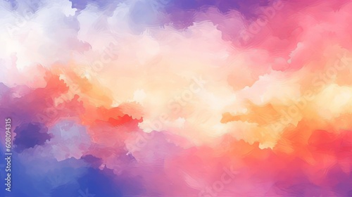 pivotal watercolor foundation nightfall sky orange purple. Illustration, AI Generated