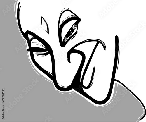 Illustration of Friendly Alien face