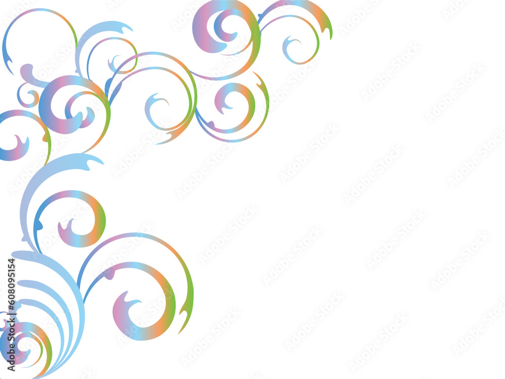 vector eps10 illustration of floral elements in rainbow colors vector eps10 illustration of floral elements in rainbow colors