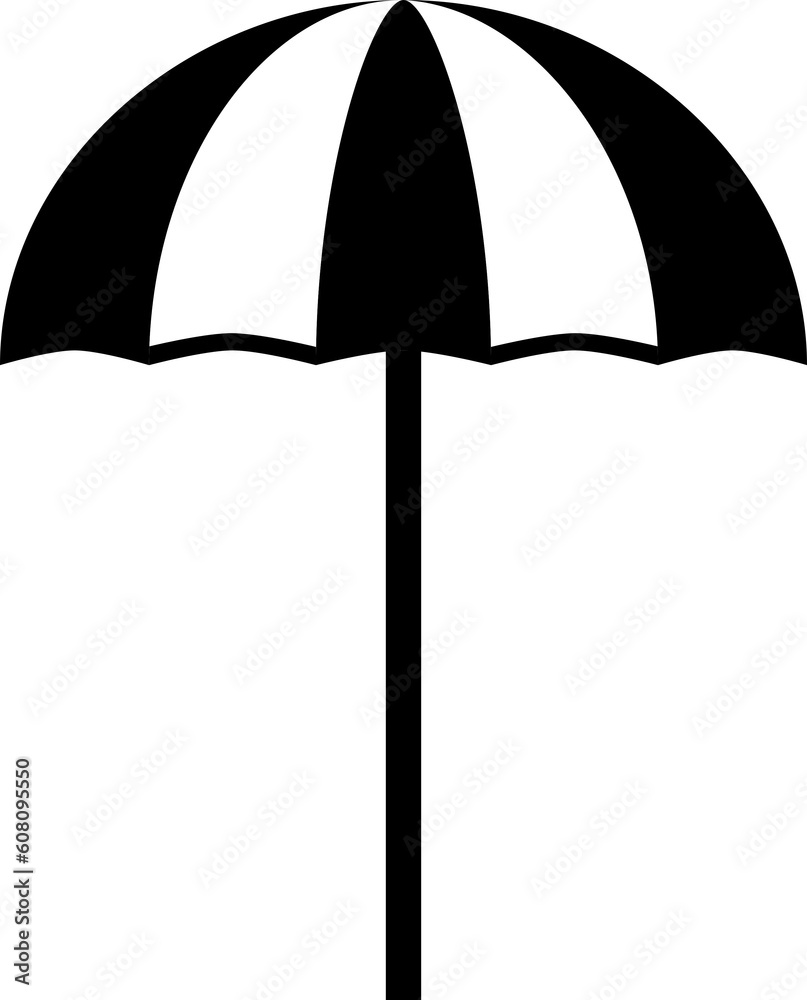 Black beach umbrella icon PNG Black beach umbrella icon PNG