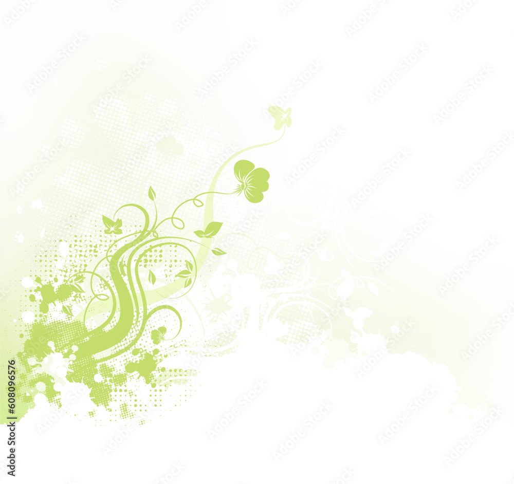 Floral grunge background with design ornate elements Floral grunge background with design ornate elements