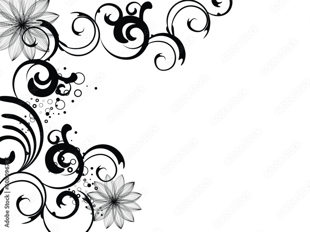 vector illustration eps10 of black floral elements vector illustration eps10 of black floral elements