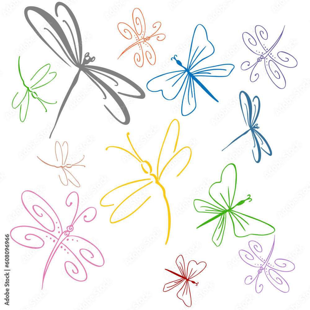 An image of a dragonfly set. An image of a dragonfly set.