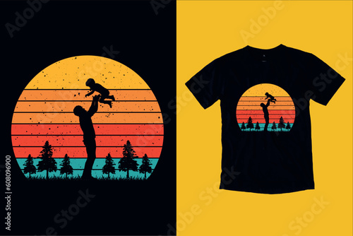 Dad And Son Vintage T-Shirt Desgine