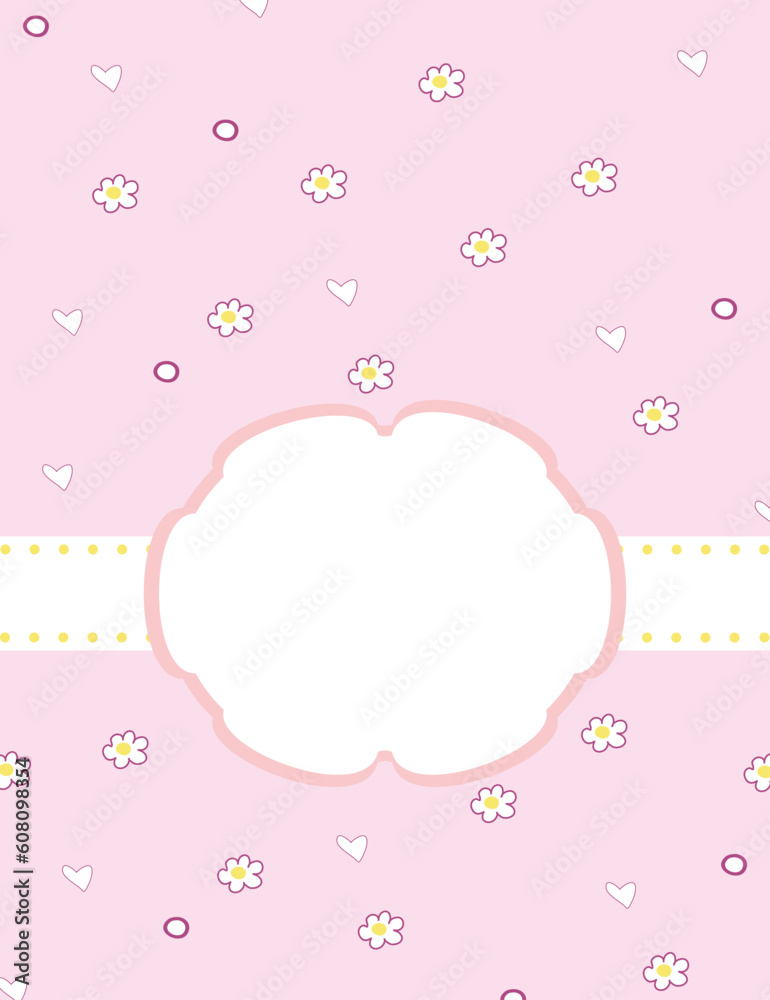 Template frame design for greeting card. Vector