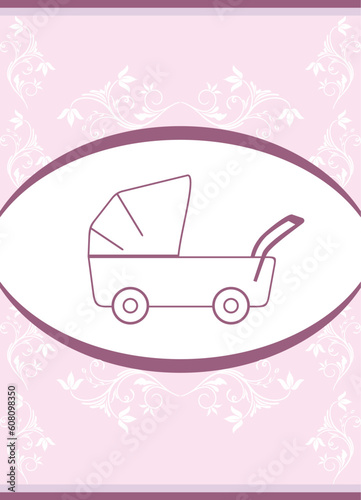 Template frame design for greeting card. Vector
