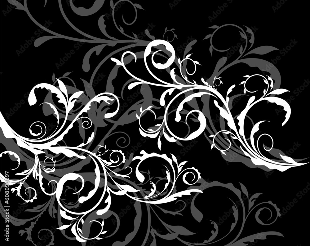 Abstract floral background for design card. Vector Abstract floral background for design card. Vector