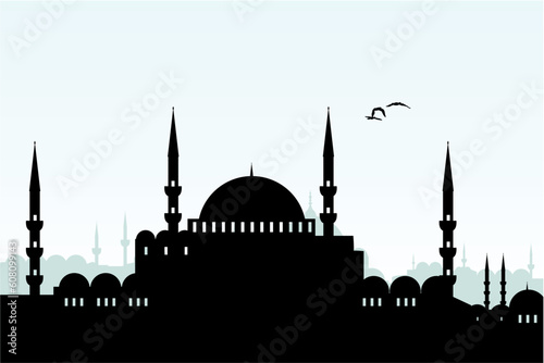 vector cityscape of istanbul