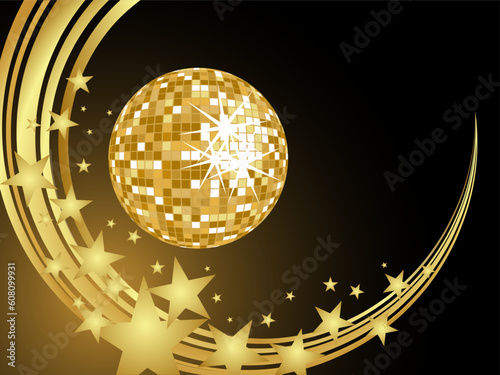 vector eps10 illustration of a mirror ball on an abstract background