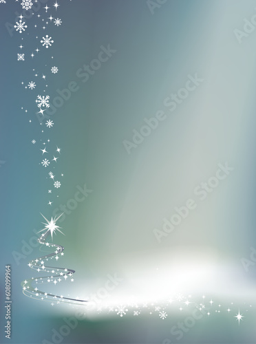 christmas illustration with copy space for message or to be used as a background element
