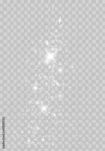 Sun glare. Glowing isolated white transparent set of light effects, glare, explosion, spark and stars. Beautiful optical effect of light reflections. snow. snow crumb