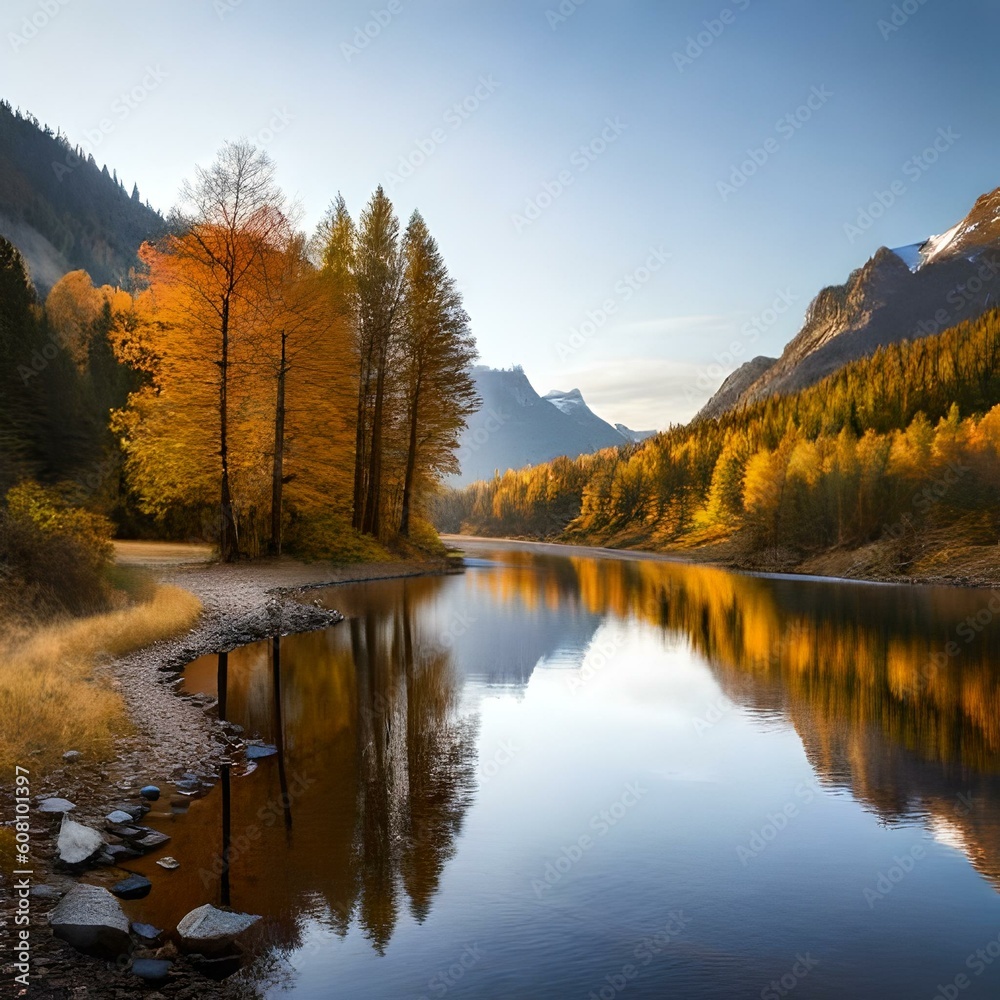 Fototapeta premium autumn in the mountains
