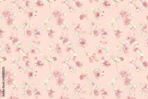 warm tone sweet floral pattern background