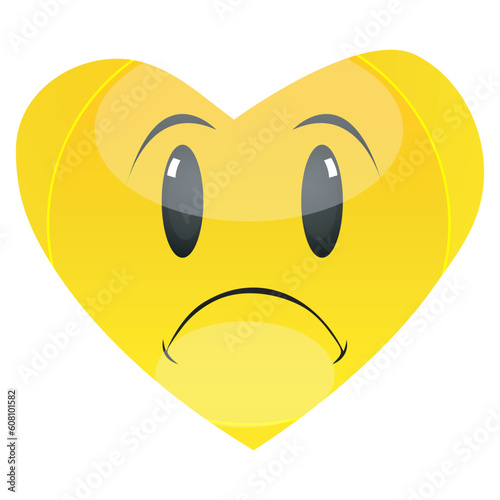 illustration of sadness with white background