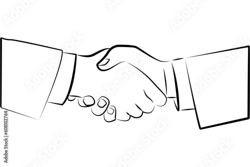 illustration of sketchy deal icon on white background