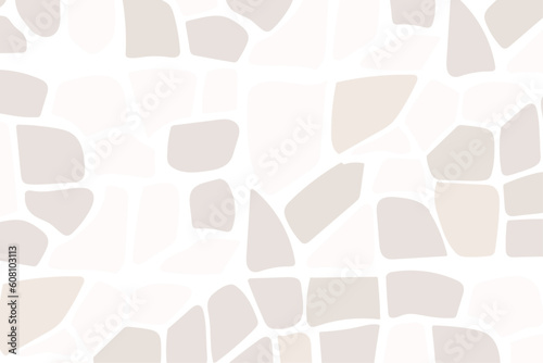 Open area paved with sandstone slabs. Top view.
