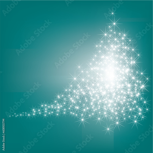 Christmas tree with colourful decoration. Vector illustration