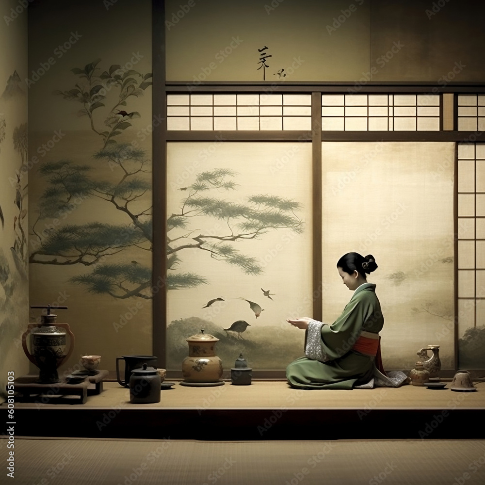 伝統的な日本の茶室 伝統的な日本の茶室