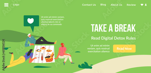 Take a break, read digital detox rules, website