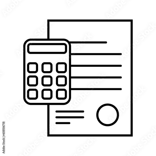 Budget icon vector. bookkeeping illustration sign. Accounting symbol or logo.