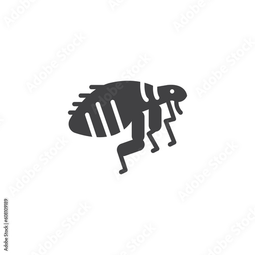 Flea insect vector icon