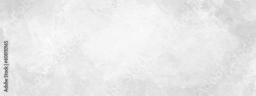 Abstract grunge grey and white watercolor background. Grey and white watercolor banner, template for design.