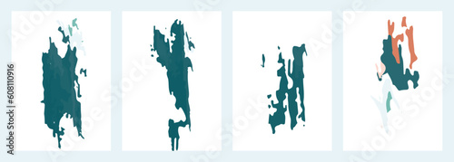 Cover page design. Abstract background set. Vector template. Good for presentations, banners, social networks.
