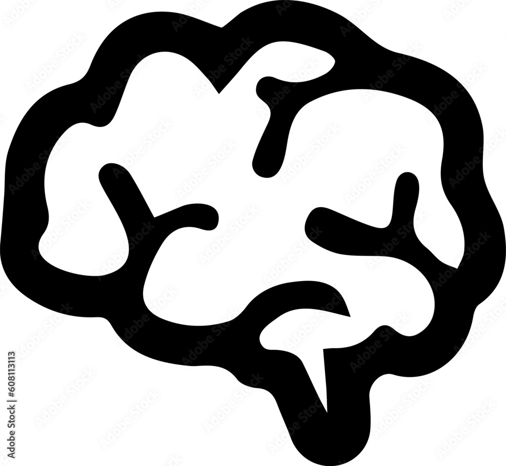 Brain vector icon eps 10. Simple isolated illustration Brain vector icon eps 10. Simple isolated illustration
