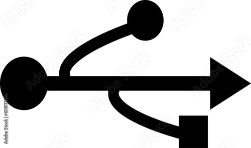 USB symbol vector icon. Vector illustration EPS 10.