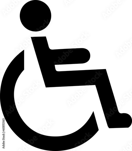 Foto Wheelchair vector icon eps 10. Simple isolated illustration.