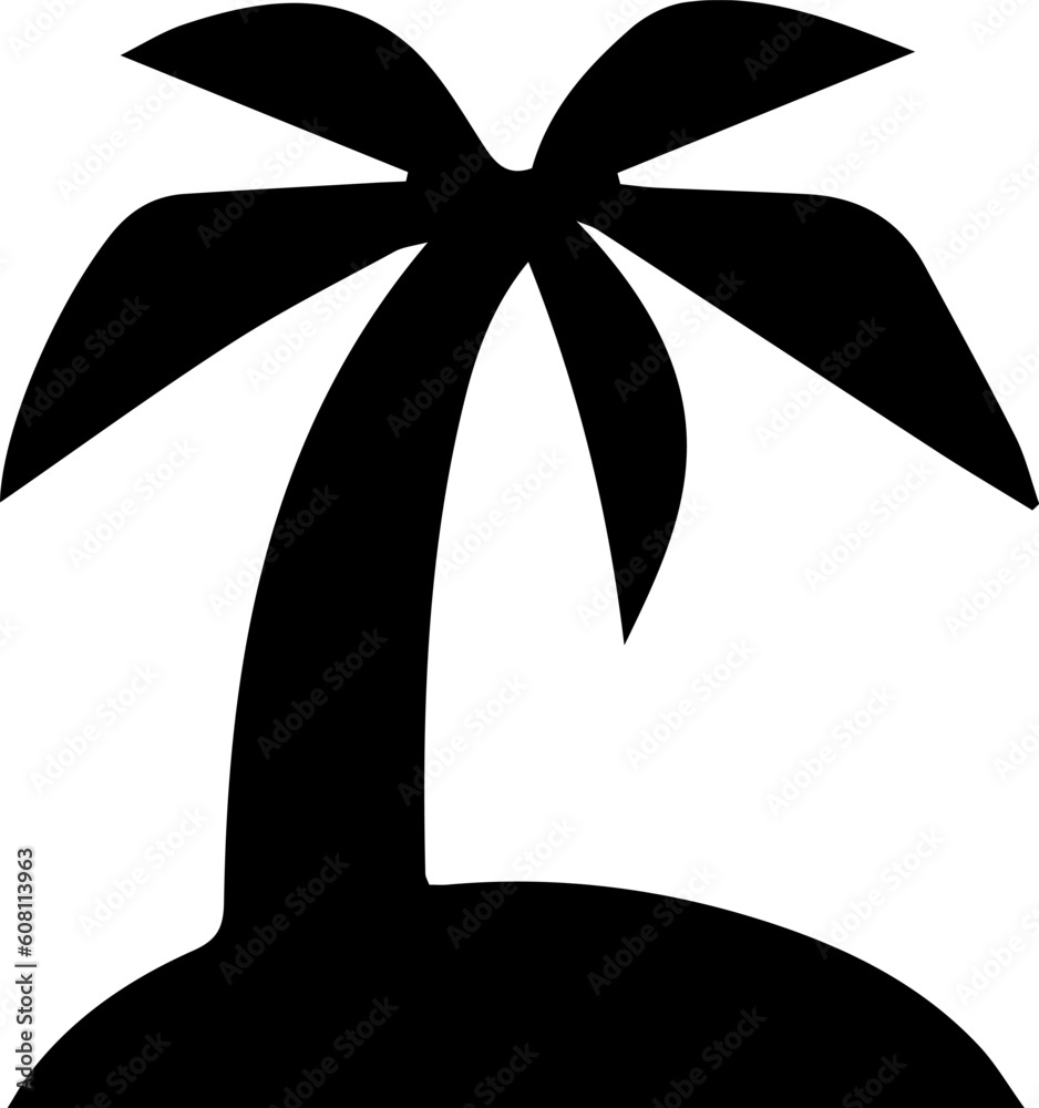 Coconut palm tree vector icon eps 10. Summer holiday simple silhouette symbol. Coconut palm tree vector icon eps 10. Summer holiday simple silhouette symbol.