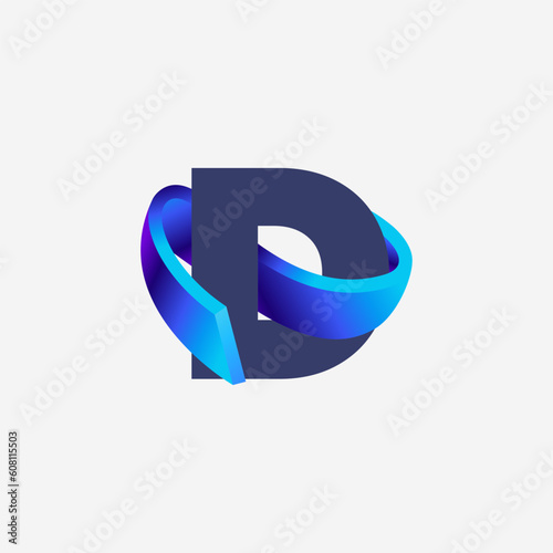 Letter D 3d logo