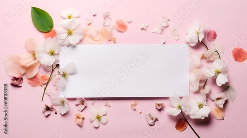 a postcard decorated with beautiful flowers