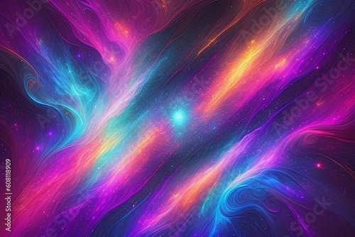 Abstract background on the theme of cosmic galaxies. Generative AI