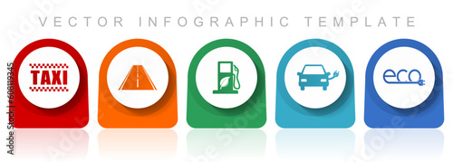 Renewables, transport icon set, flat design miscellaneous colorful icons such as taxi, road, bio fuel, electric car and eco sign for webdesign and mobile applications, infographic vector template