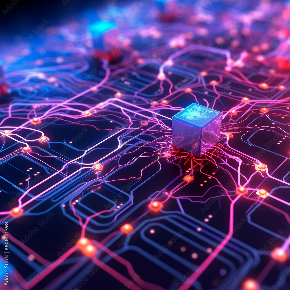 Abstract Digital Technology Background Artificial Intelligence