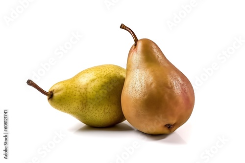 pears on a white background