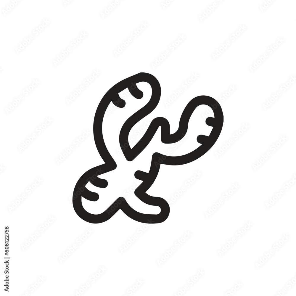 Ginger icon vector. Linear style for mobile concept and web design. Ginger symbol illustration. Pixel vector graphics - Vector. Ginger icon vector. Linear style for mobile concept and web design. Ginger symbol illustration. Pixel vector graphics - Vector.