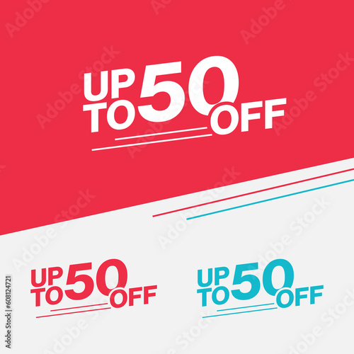 Free Sale up to 50 off vector of percent discount offer