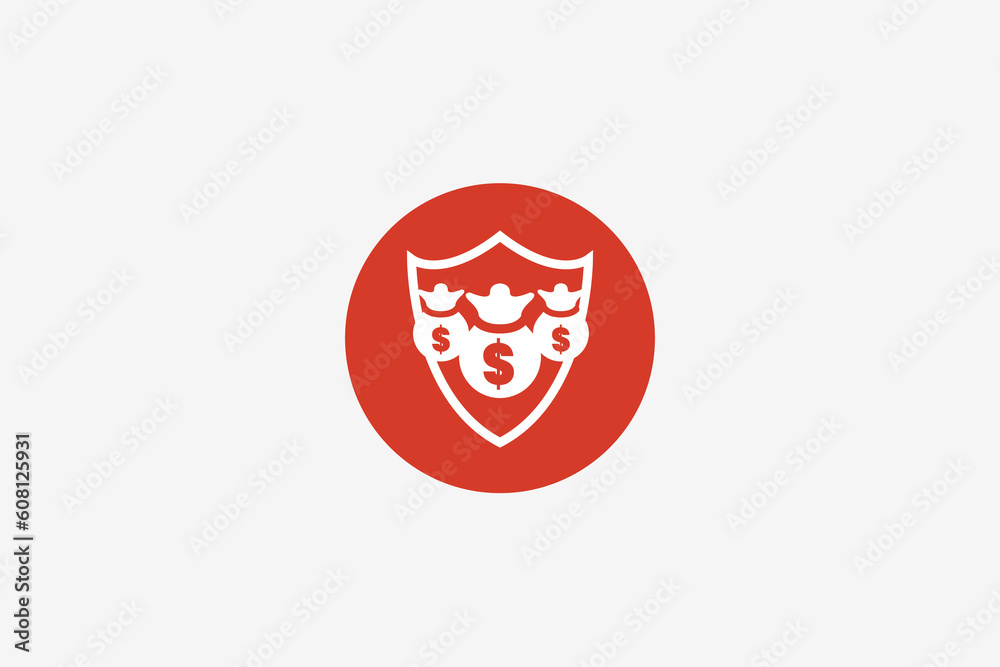 Illustration vector graphic of money guard shield. Good for icon or symbol Illustration vector graphic of money guard shield. Good for icon or symbol