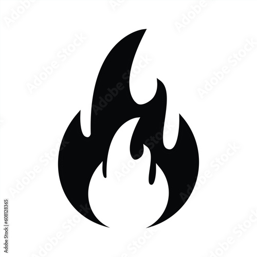 Fire flat icon, flames, flame of various shapes, bonfire. Fire icon sign and symbol. Vector illustration.