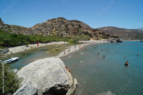 crete, preveli, sea, beach, sun, water, summer 