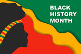 Black history month celebration. Vector illustration, design, graphics.