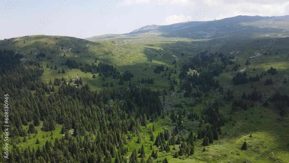 Aerial view of Konyarnika area at Vitosha Mountain, Sofia City Region, Bulgaria Aerial view of Konyarnika area at Vitosha Mountain, Sofia City Region, Bulgaria