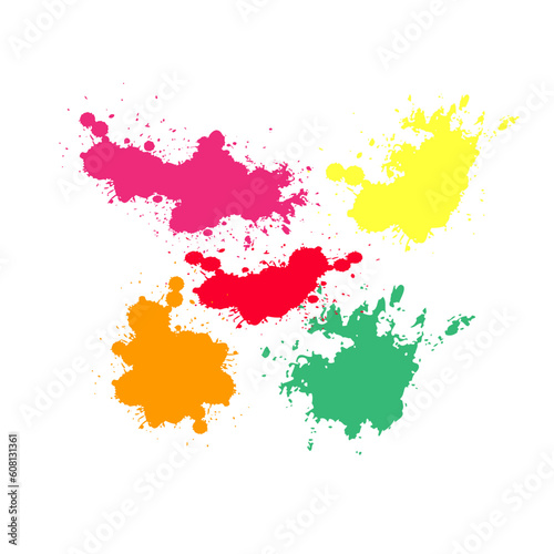 vector colorful background design. illustration vector design.Colorful paint splatters