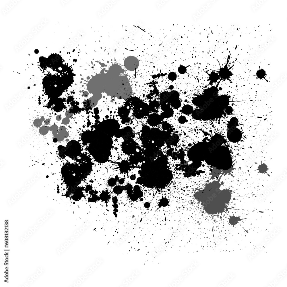 black watercolor splash brushes. Set of black brushes, vector black watercolor splash brushes. Set of black brushes, vector