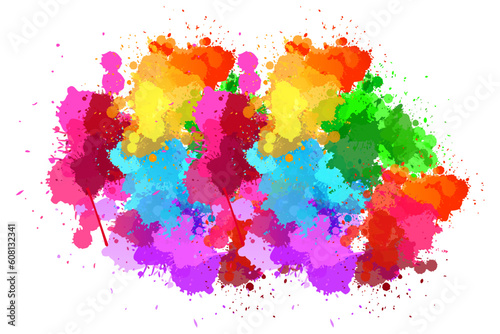 Multicolored splash watercolor blot,Abstract vector water color © Borhan