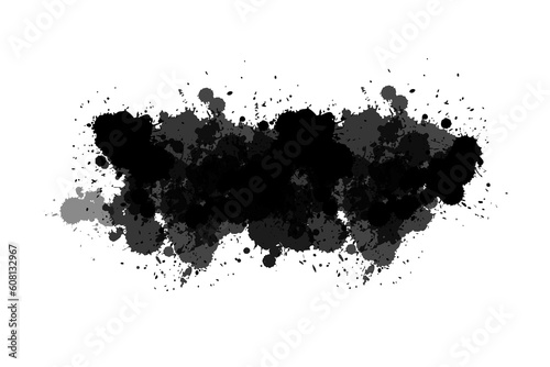 Ink drops and splashes. Blotter spots, liquid paint drip drop splash and ink splatter. Artistic dirty grunge abstract spot vector set. Illustration monochrome drip splash
