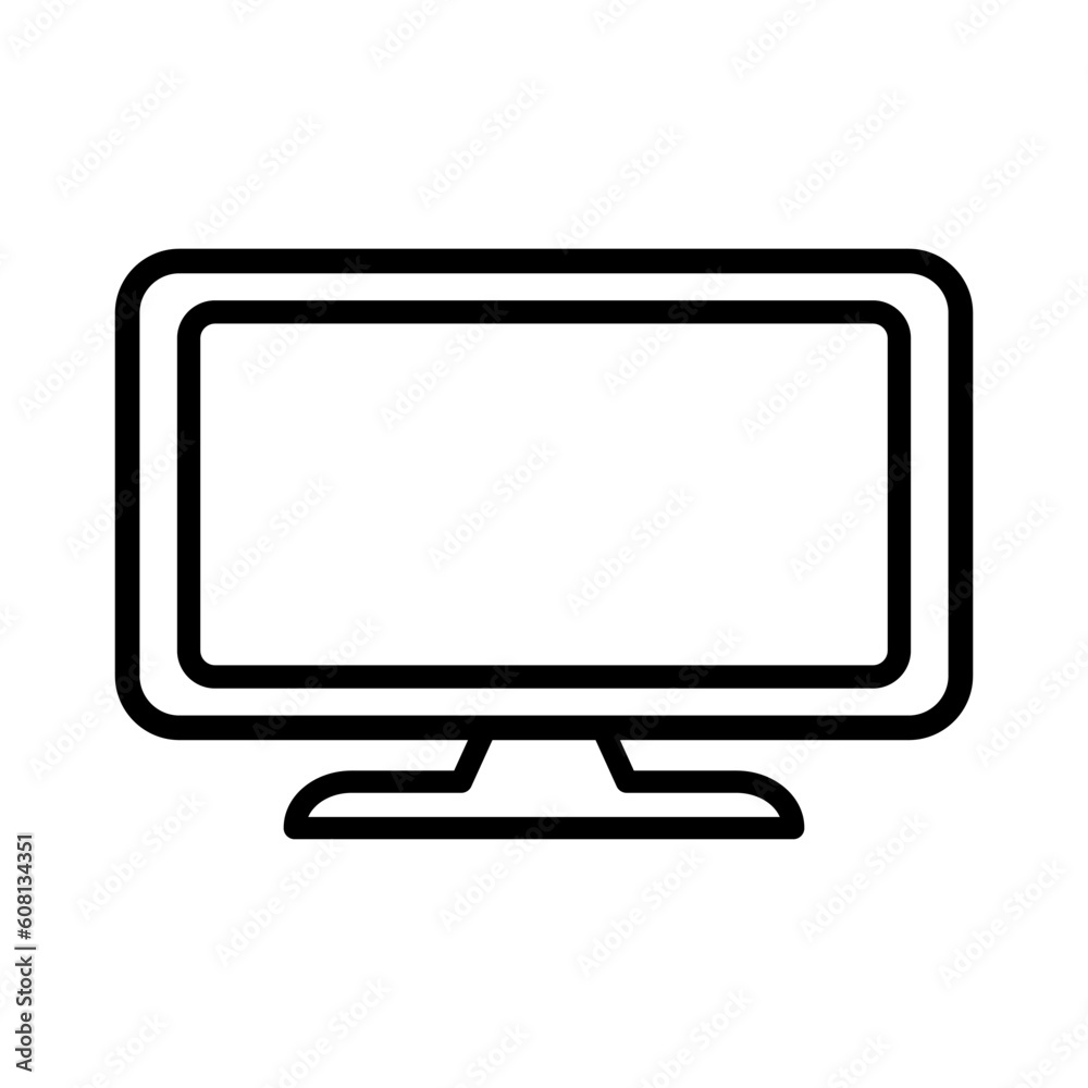 Computer monitor screen flat icon vector Computer monitor screen flat icon vector